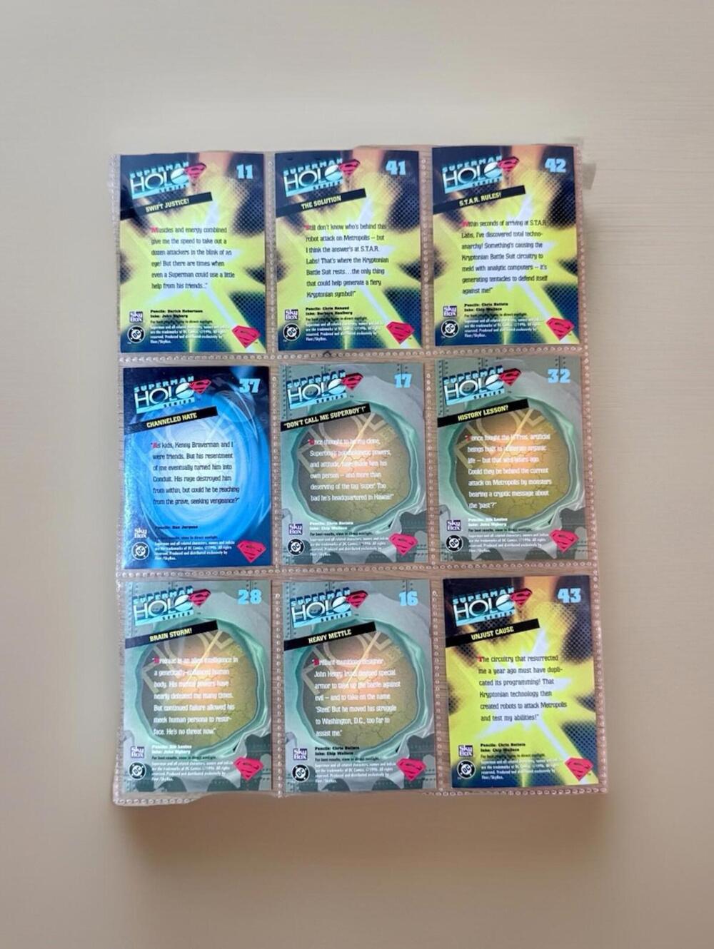 Collectible Trading Cards 1996 SkyBox Superman Silver Holo Series 36 Cards